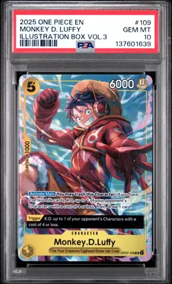 2025 ONE PIECE MONKEY D. LUFFY PSA 10 PROMOS ILLUSTRATION BOX VOL.3 #109 - Image 3
