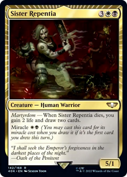 Sister Repentia Warhammer 40,000 NM Creature Rare MAGIC MTG CARD ABUGames - Image 1