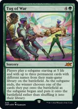 Tug of War (445 Galaxy) FOIL Unfinity NM Sorcery Mythic Rare MAGIC CARD ABUGames - Image 1