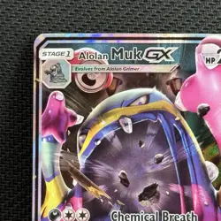 Pokemon Alolan Muk GX Card #84/147 SM Burning Shadows LP - Image 2