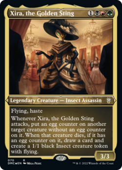 Xira, the Golden Sting (70 ETCHED) FOIL Dominaria United Commander NM ABUGames - Image 1