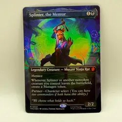 MTG Splinter the Mentor Foil Secret Lair TMNT 0003 Mythic Rare Borderless Rat - Image 2