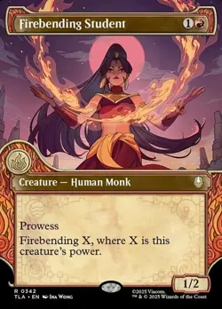 Firebending Student - Extended Art Showcase TLA NM MTG - Image 1