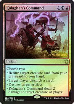 Kolaghan's Command (Prerelease) FOIL Dragons of Tarkir HPLD PROMO MTG ABUGames - Image 1