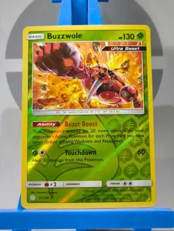 Pokemon TCG Buzzwole Cosmic Eclipse 21/236 Reverse Holo Holo Rare - Image 3