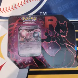 Pokemon TCG Team Rocket Tin (NEW) SEALED Mewtwo - Image 1