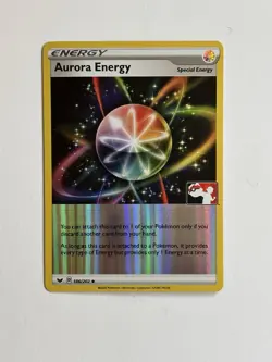 Holo Aurora Energy 186/202 Pokemon Prize Pack NM variant Sword & Sheild Base C* - Image 1