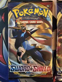 Pokemon TCG Sword and Shield Base Set Booster Pack Art Set Lot Of 4 Packs New - Image 4