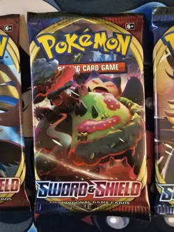 Pokemon TCG Sword and Shield Base Set Booster Pack Art Set Lot Of 4 Packs New - Image 5