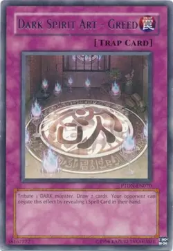 Dark Spirit Art - Greed - PTDN-EN070 - Rare - Unlimited Edition - Moderately Pla - Image 1