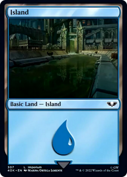 Island (307) Warhammer 40,000 NM Land Basic Land MAGIC MTG CARD ABUGames - Image 1