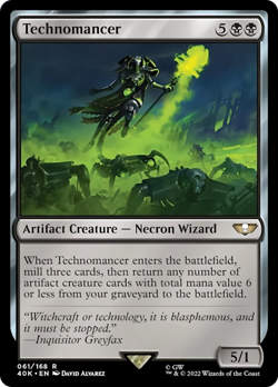 Technomancer Warhammer 40,000 NM Artifact Rare MAGIC MTG CARD ABUGames - Image 1