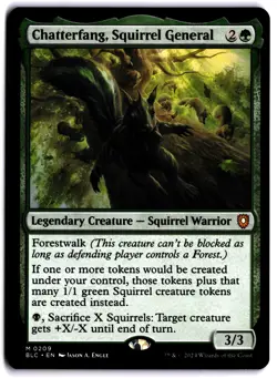 Chatterfang, Squirrel General NM BLC Commander: Bloomburrow MTG - Image 1