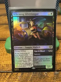 Scheming Silvertongue Foil 99 Secrets of Strixhaven Magic the Gathering - Image 1