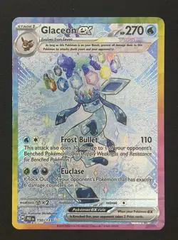 2025 Pokemon Prismatic Evolutions Glaceon ex #150 SIR - Near Mint+ - Image 1