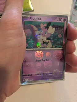 Pokemon Card Gothita 041/086 Masterball Reverse Holo White Flare Near Mint - Image 2