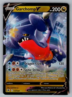 Garchomp V 117/189 Holo V Rare Astral Radiance Pokemon NM - Image 1