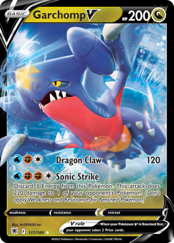 Garchomp V 117/189 Holo V Rare Astral Radiance Pokemon NM - Image 4