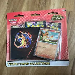 Pokemon Ascended Heroes Tech Sticker Charmander Promo 3 Boosters - Image 1
