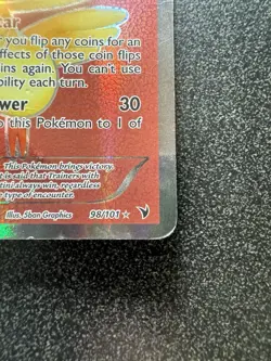 2011 Pokemon TCG Victini 98/101 Noble Victories Full Art HP/DM - Image 4