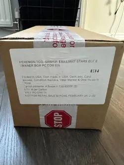 Pokemon Center Brilliant Stars Elite Trainer Box ETB factory Case of 4 - Image 1