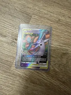 Espeon & Deoxys GX TAG TEAM Ultra Rare Holo SM-Unified Minds 72/236 Pokemon TCG - Image 1