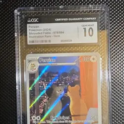 Pokemon TCG Persian 078/064 Shrouded Fable Illustration Rare Holo CGC 10 - Image 1