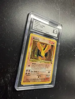 CGC 8.5 1999 Moltres Fossil #12/62 Holo Rare Unlimited Pokemon Card NM - Image 3