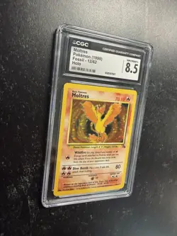 CGC 8.5 1999 Moltres Fossil #12/62 Holo Rare Unlimited Pokemon Card NM - Image 4