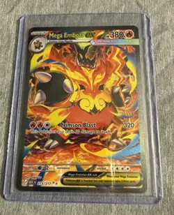 Pokemon ME: Ascended Heroes Mega Emboar ex 273/217 Special Illustration Rare SIR - Image 1