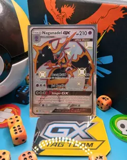 Pokemon TCG Naganadel GX Holo Ultra Rare Hidden Fates Shiny Vault #SV63 NM - Image 1