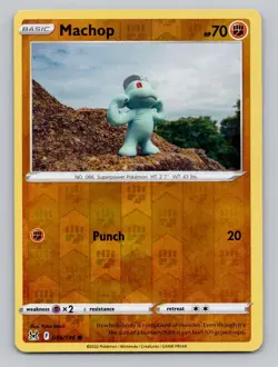 Reverse Holo Machop #086/196 Common SWSH11: Lost Origin Pokemon - Image 1