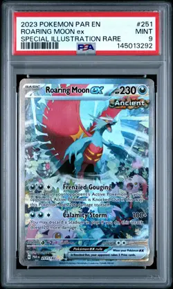 Roaring Moon EX 251/182 Special Illustration Rare Pokemon PSA 9 *292 - Image 1