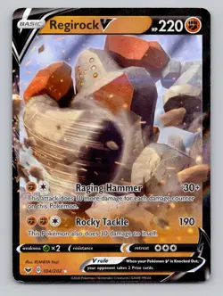 Regirock V #104/202 Ultra Rare SWSH01: Sword & Shield Base Set Pokemon - Image 1