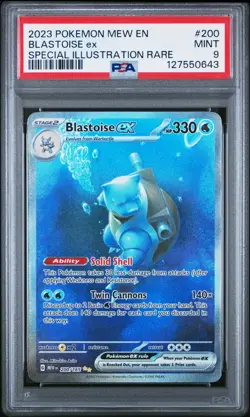 2023 Pokemon Mew EN 151 Blastoise ex Special Illustration Rare PSA 9 - Image 1