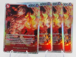4x Portgas.D.Ace ST15-005 Starter Deck 15: RED Edward.Newgate One Piece NM - Image 1