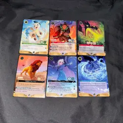 Disney Lorcana Challenge DLC Promo Lot Elsa Simba Let It Go Pegasus Non Foil - Image 1