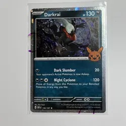 Double Swirl!! 2024 Trick or Trade Darkrai 136/197 COSMOS HOLO Pokemon Card - Image 1