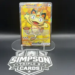 Meowth ex 107/088 Ultra Rare Perfect Order Reverse Holo Pokemon Card - Image 1
