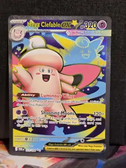 Pokemon Mega Clefable EX Full Art Holo Stage 1 320 HP POR 103/088 Card - Image 1