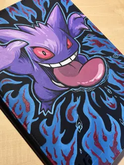 Gengar Customised Trading Card Binder, Hand Painted One Of A Kind Vault X Binder - Image 4