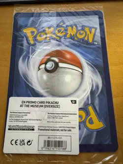 Pikachu At The Museum Oversized Promo Card - Natural History Museum - Sealed - Image 2