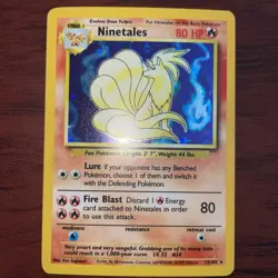 Pokemon TCG Ninetales Base Set Holo Unlimited Rare Card 12/102 WOTC MP - Image 1