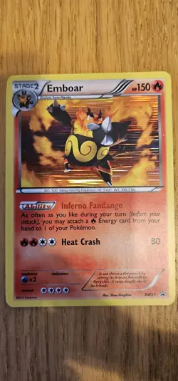 Pokemon TCG Emboar Black White BW21 Holo Promo Promo Mint Condition Card - Image 1