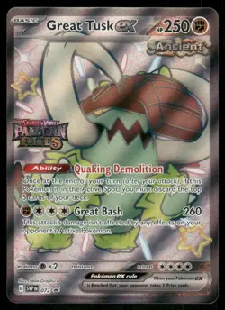 Great Tusk EX 072 promo Holo Scarlet & Violet Pokemon TCG trading card - Image 1