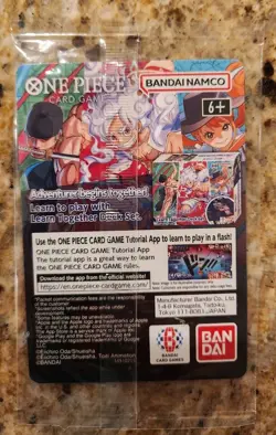 Monkey.D.Luffy College Basketball US Voyage P-055 One Piece Promo Card- SEALED - Image 2