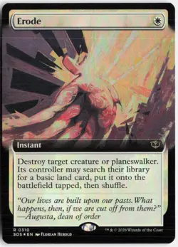Erode (Extended Art) (R) Foil #310 Secrets of Strixhaven MTG NM - Image 1