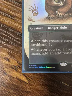 Badgermole Cub Borderless Foil Avatar Magic The Gathering MTG Mythic 326 NM - Image 2