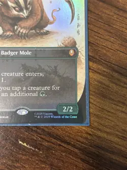 Badgermole Cub Borderless Foil Avatar Magic The Gathering MTG Mythic 326 NM - Image 3