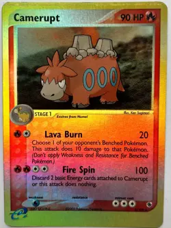 Camerupt 4/109 Pokemon Ruby and Sapphire Reverse Holo Rare - Image 1